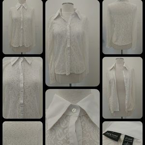 Sheer Lace, Button Down Shirt